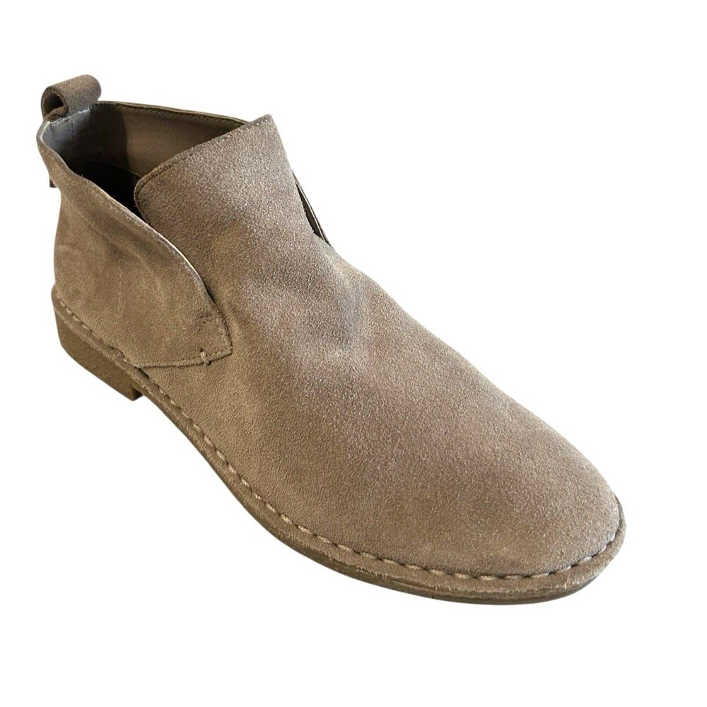 Dolce Vita Fern Women Round Toe Suede Taupe Chukka Flat Ankle Boot Sz 8